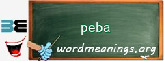 WordMeaning blackboard for peba